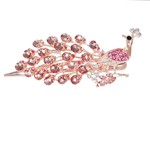 Haarspange Pfau rosa gold 5260c Haarspange Pfau rosa gold 5260c